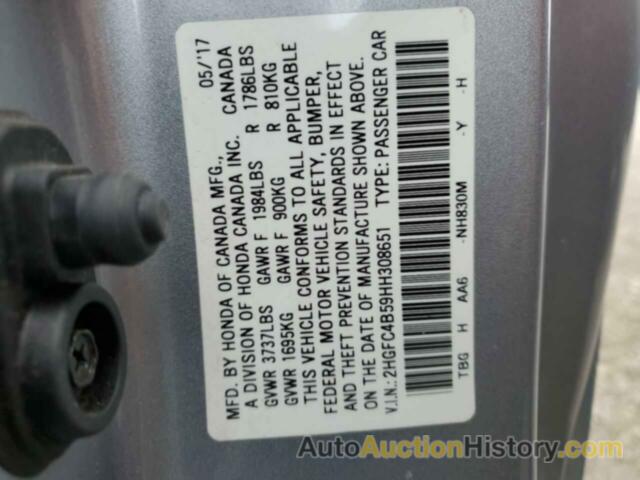 HONDA CIVIC LX, 2HGFC4B59HH308651