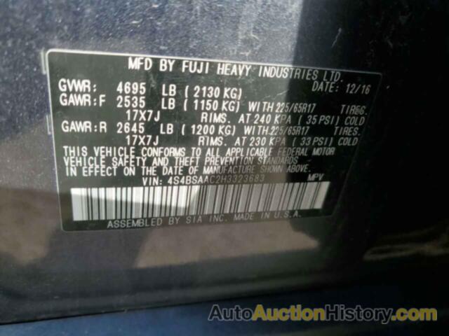 SUBARU OUTBACK 2.5I, 4S4BSAAC2H3323683