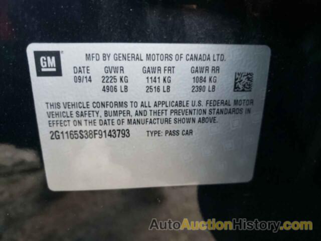 CHEVROLET IMPALA LTZ, 2G1165S38F9143793