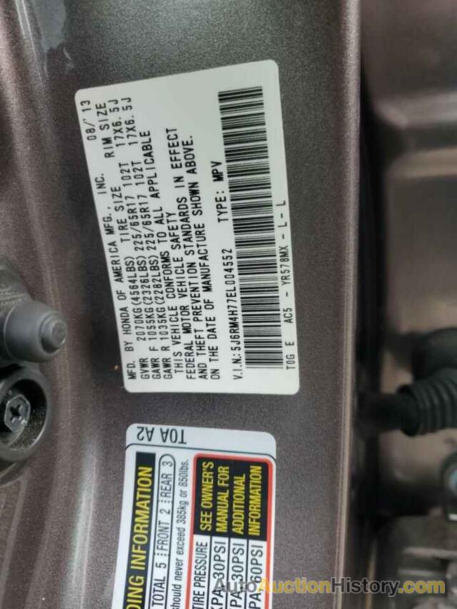 HONDA CRV EXL, 5J6RM4H77EL004552