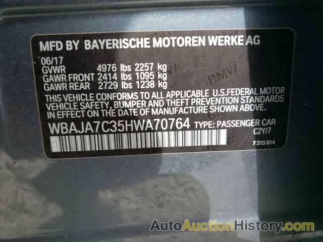 BMW 5 SERIES XI, WBAJA7C35HWA70764