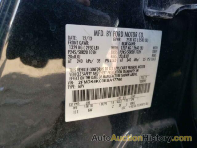 FORD EDGE LIMITED, 2FMDK4KC3EBA17760