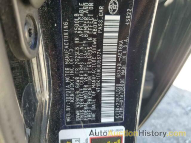 TOYOTA AVALON BASE, 4T1BK1EB9DU056774