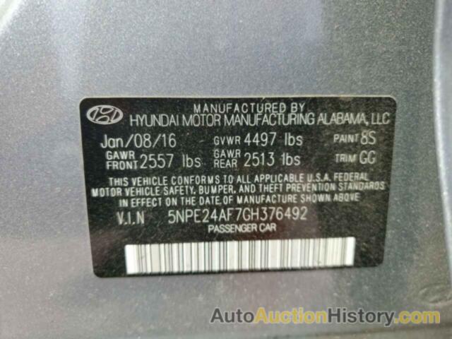 HYUNDAI SONATA SE, 5NPE24AF7GH376492