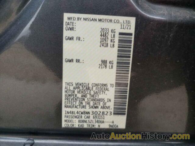 NISSAN ALTIMA SR, 1N4BL4CW8NN302823