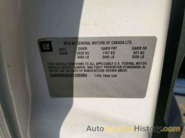 BUICK LACROSSE CXL, 2G4WD582381296984