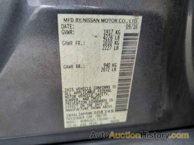 NISSAN ALTIMA 2.5, 1N4AL3AP4HN308348