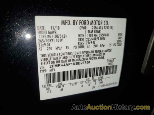 FORD EDGE ST, 2FMPK4AP1KBB26750