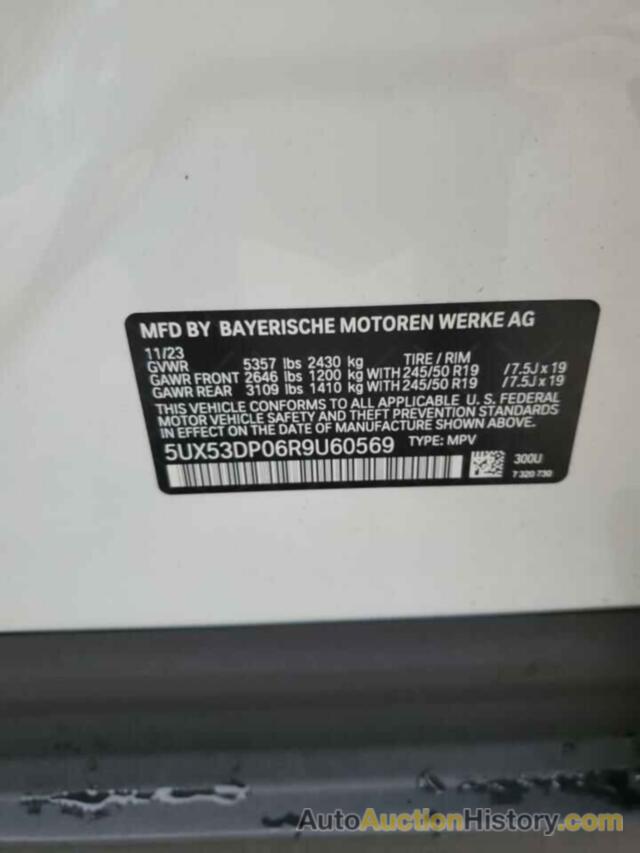 BMW X3 XDRIVE30I, 5UX53DP06R9U60569