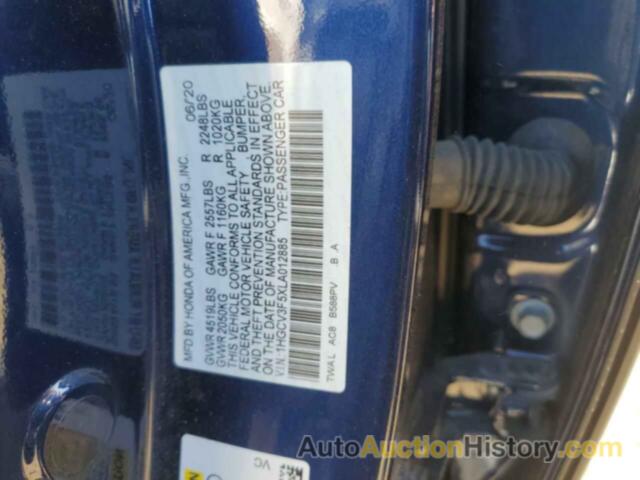 HONDA ACCORD HYBRID EXL, 1HGCV3F5XLA012885