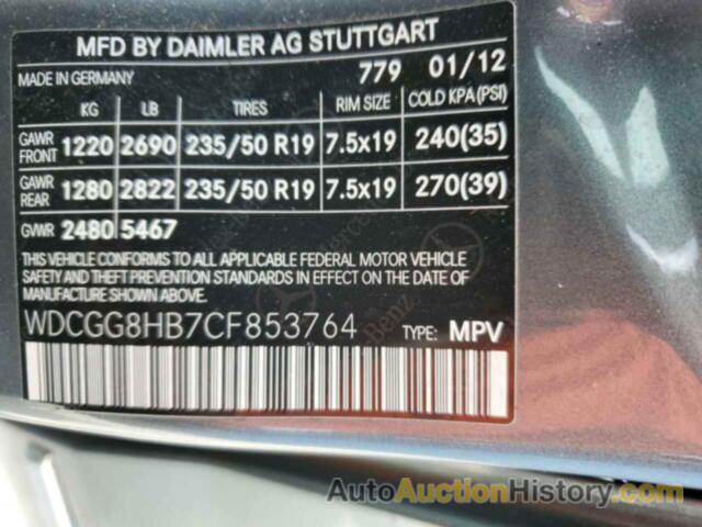 MERCEDES-BENZ GLK-CLASS 350 4MATIC, WDCGG8HB7CF853764