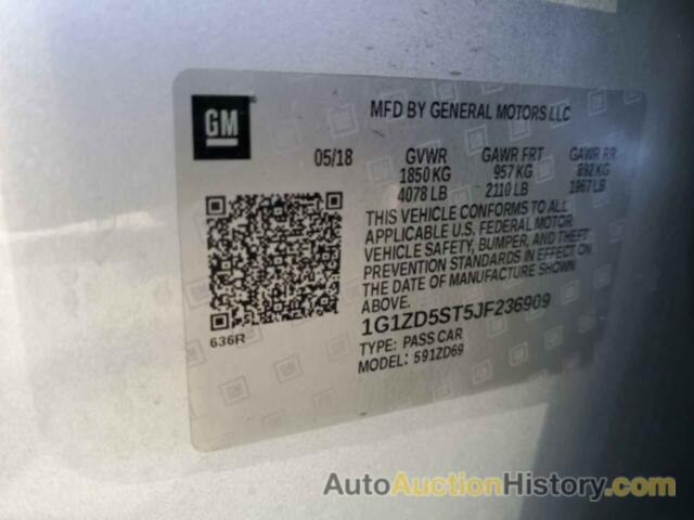 CHEVROLET MALIBU LT, 1G1ZD5ST5JF236909