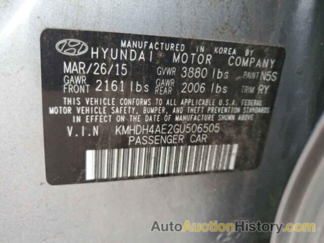 HYUNDAI ELANTRA SE, KMHDH4AE2GU506505