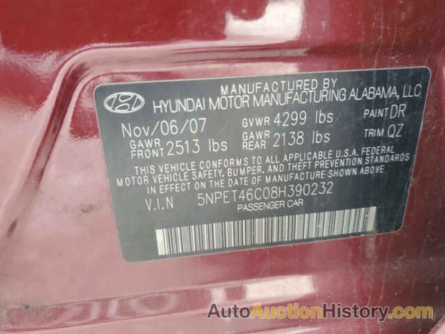 HYUNDAI SONATA GLS, 5NPET46C08H390232