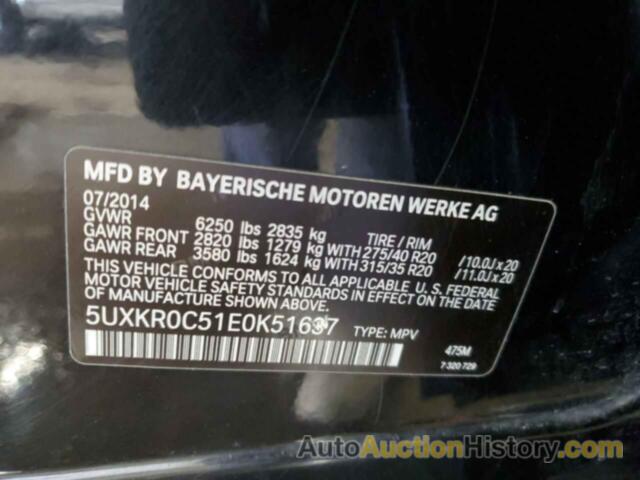 BMW X5 XDRIVE35I, 5UXKR0C51E0K51637