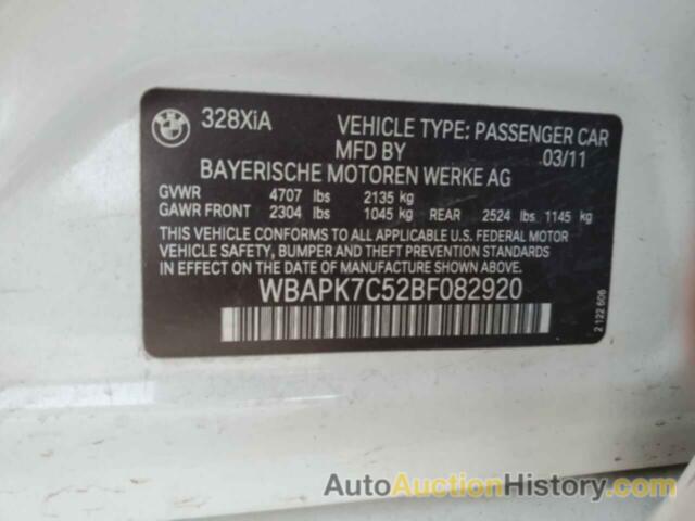 BMW 3 SERIES XI, WBAPK7C52BF082920