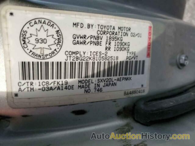 TOYOTA CAMRY CE, JT2BG22K810582518