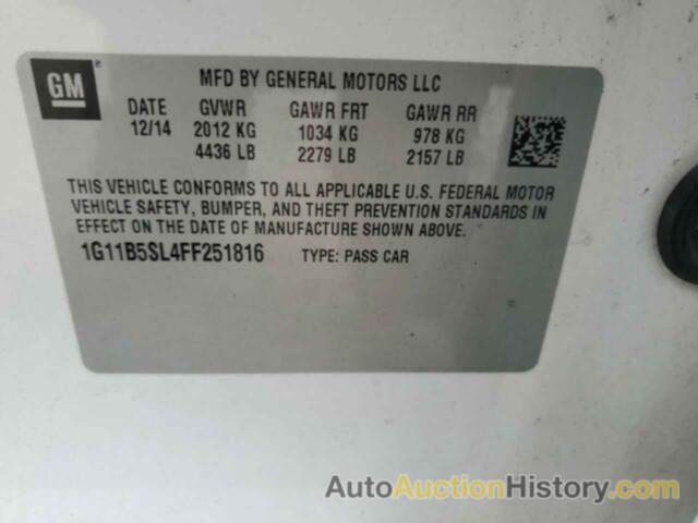 CHEVROLET MALIBU LS, 1G11B5SL4FF251816