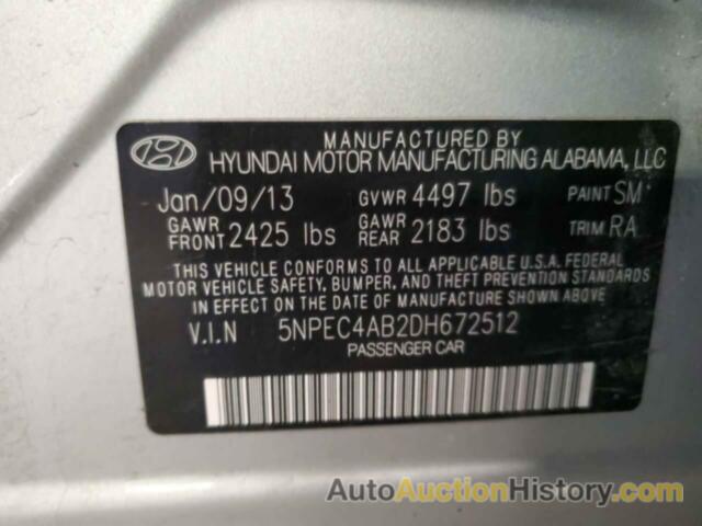 HYUNDAI SONATA SE, 5NPEC4AB2DH672512