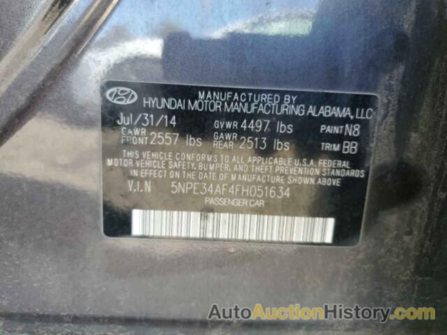 HYUNDAI SONATA SPORT, 5NPE34AF4FH051634