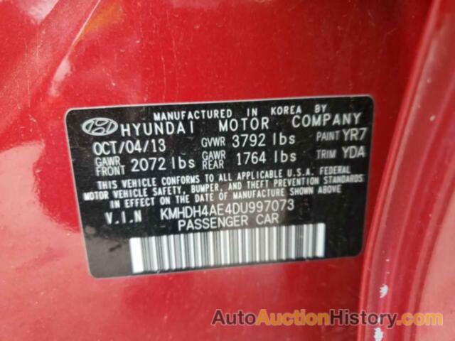 HYUNDAI ELANTRA GLS, KMHDH4AE4DU997073