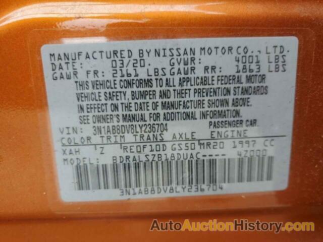 NISSAN SENTRA SR, 3N1AB8DV8LY236704