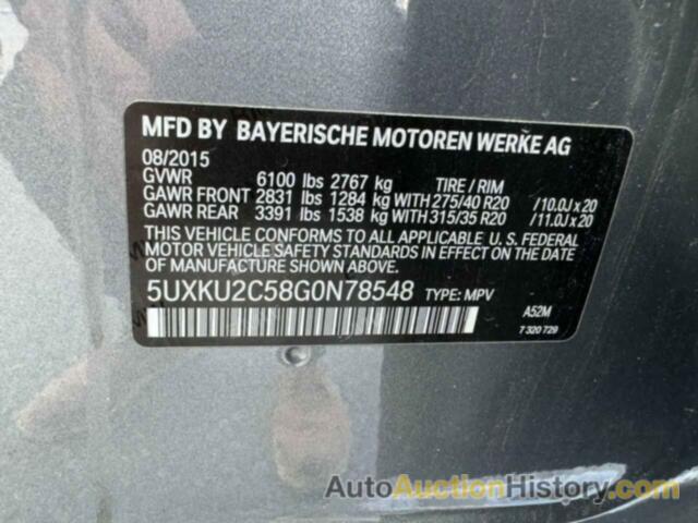 BMW X6 XDRIVE35I, 5UXKU2C58G0N78548