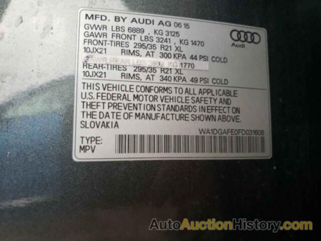 AUDI Q7 PRESTIGE, WA1DGAFE0FD031606