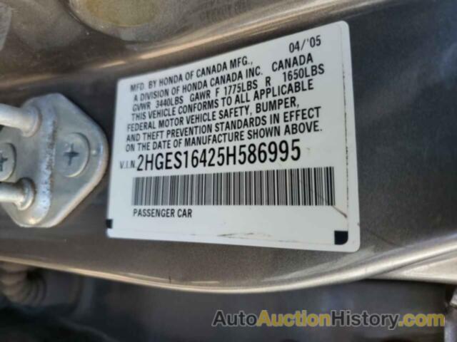 HONDA CIVIC DX, 2HGES16425H586995