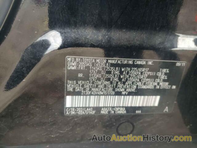 TOYOTA RAV4 LIMITED, 2T3DF4DV4BW151709