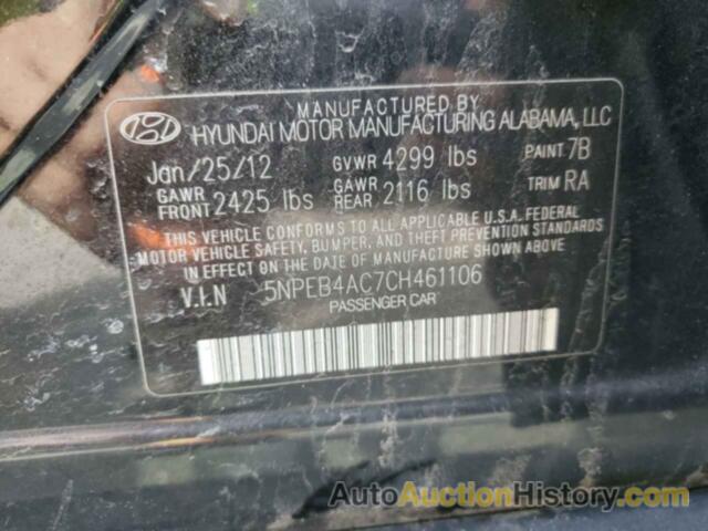 HYUNDAI SONATA GLS, 5NPEB4AC7CH461106