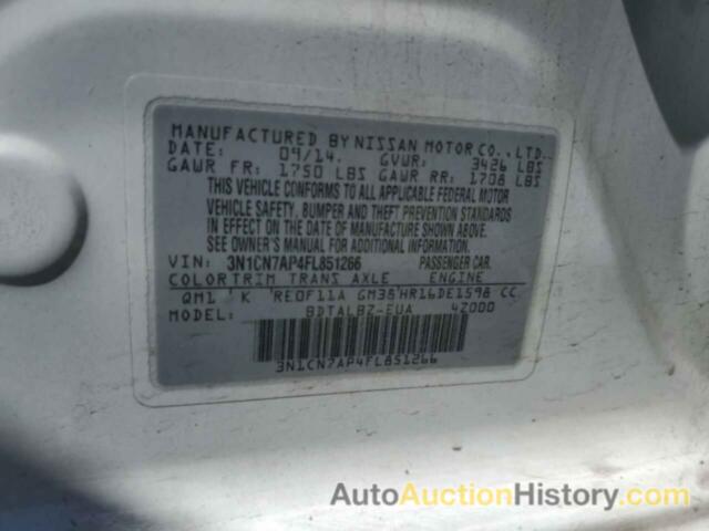 NISSAN VERSA S, 3N1CN7AP4FL851266