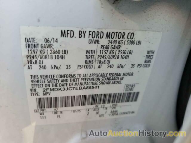 FORD EDGE SEL, 2FMDK3JC7EBA85541