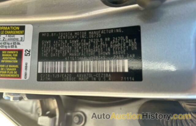 TOYOTA CAMRY SE, 4T1G11AK8LU968745