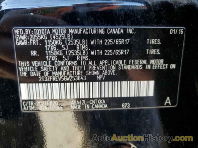 TOYOTA RAV4 LE, 2T3ZFREV5GW253643