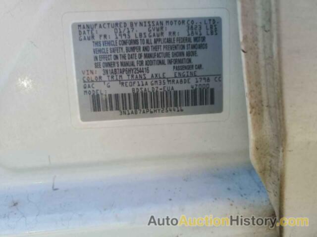 NISSAN SENTRA S, 3N1AB7AP6HY254416