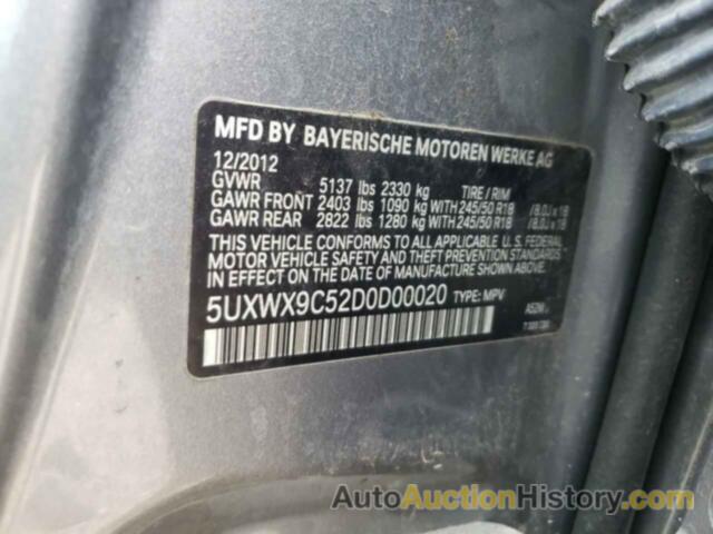 BMW X3 XDRIVE28I, 5UXWX9C52D0D00020