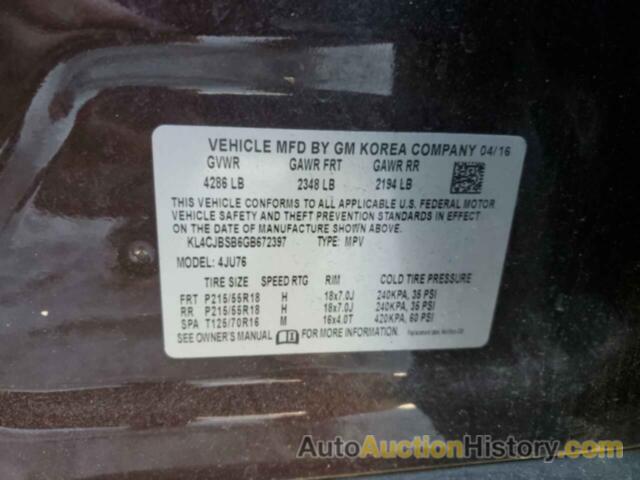 BUICK ENCORE CONVENIENCE, KL4CJBSB6GB672397