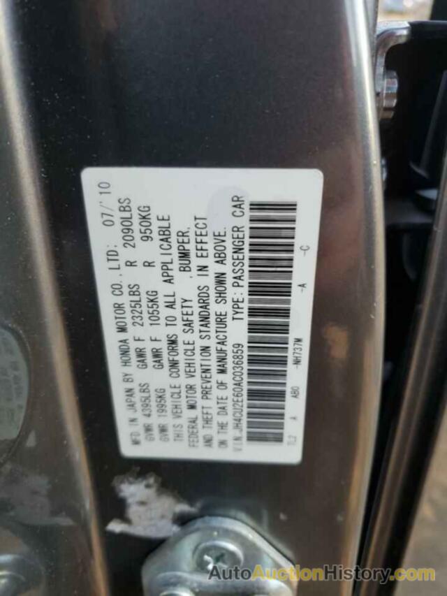 ACURA TSX, JH4CU2E60AC036859