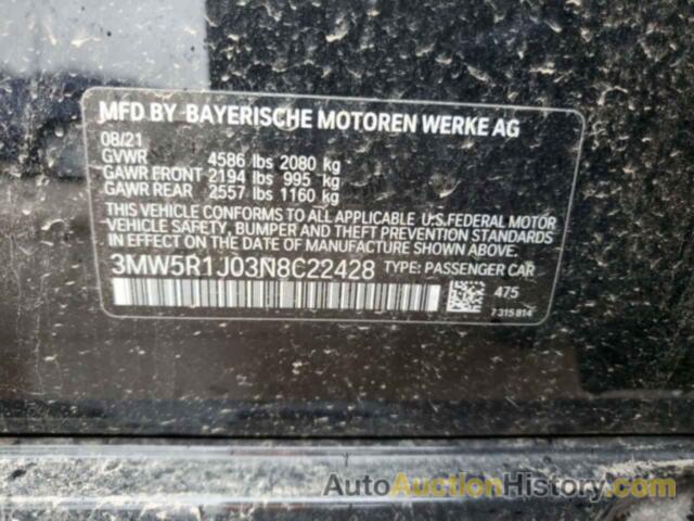 BMW 3 SERIES, 3MW5R1J03N8C22428