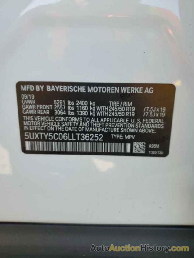 BMW X3 XDRIVE30I, 5UXTY5C06LLT36252