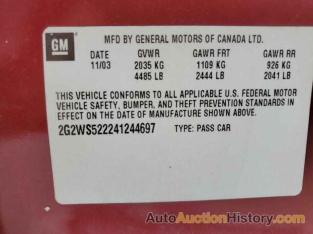 PONTIAC GRANDPRIX GT2, 2G2WS522241244697