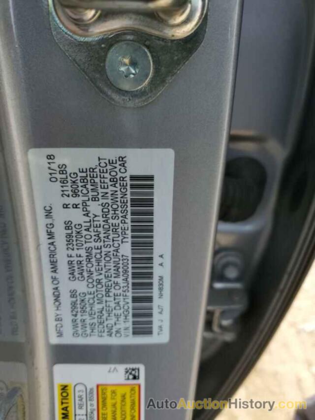 HONDA ACCORD EXL, 1HGCV1F53JA090037