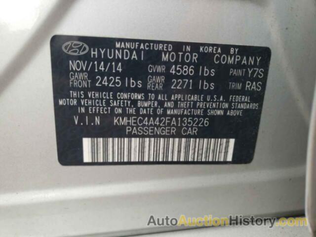 HYUNDAI SONATA HYBRID, KMHEC4A42FA135226