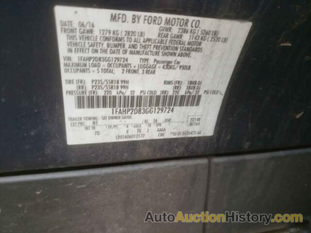 FORD TAURUS SE, 1FAHP2D83GG129724