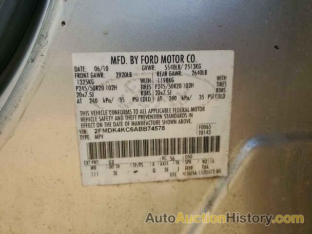 FORD EDGE LIMITED, 2FMDK4KC6ABB74578