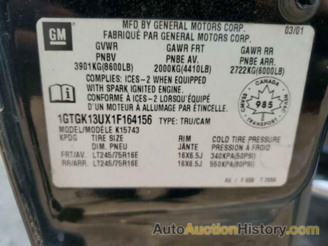 GMC SIERRA K1500 HEAVY DUTY, 1GTGK13UX1F164156