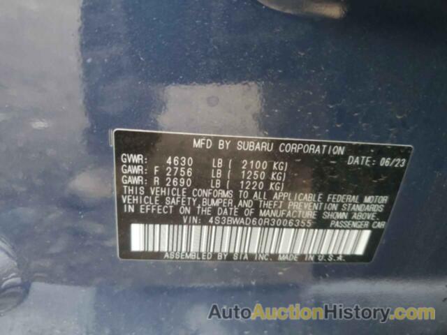 SUBARU LEGACY PREMIUM, 4S3BWAD60R3006355