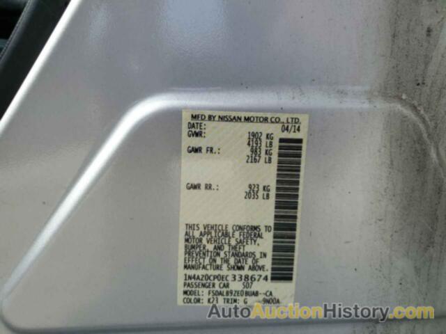 NISSAN LEAF S, 1N4AZ0CP0EC338674