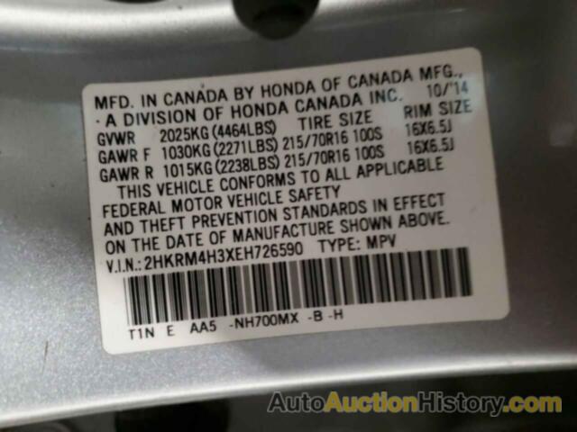 HONDA CRV LX, 2HKRM4H3XEH726590